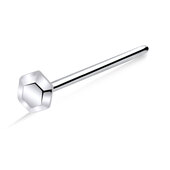 Hexagonal Silver Straight Nose Stud NSKA-733 